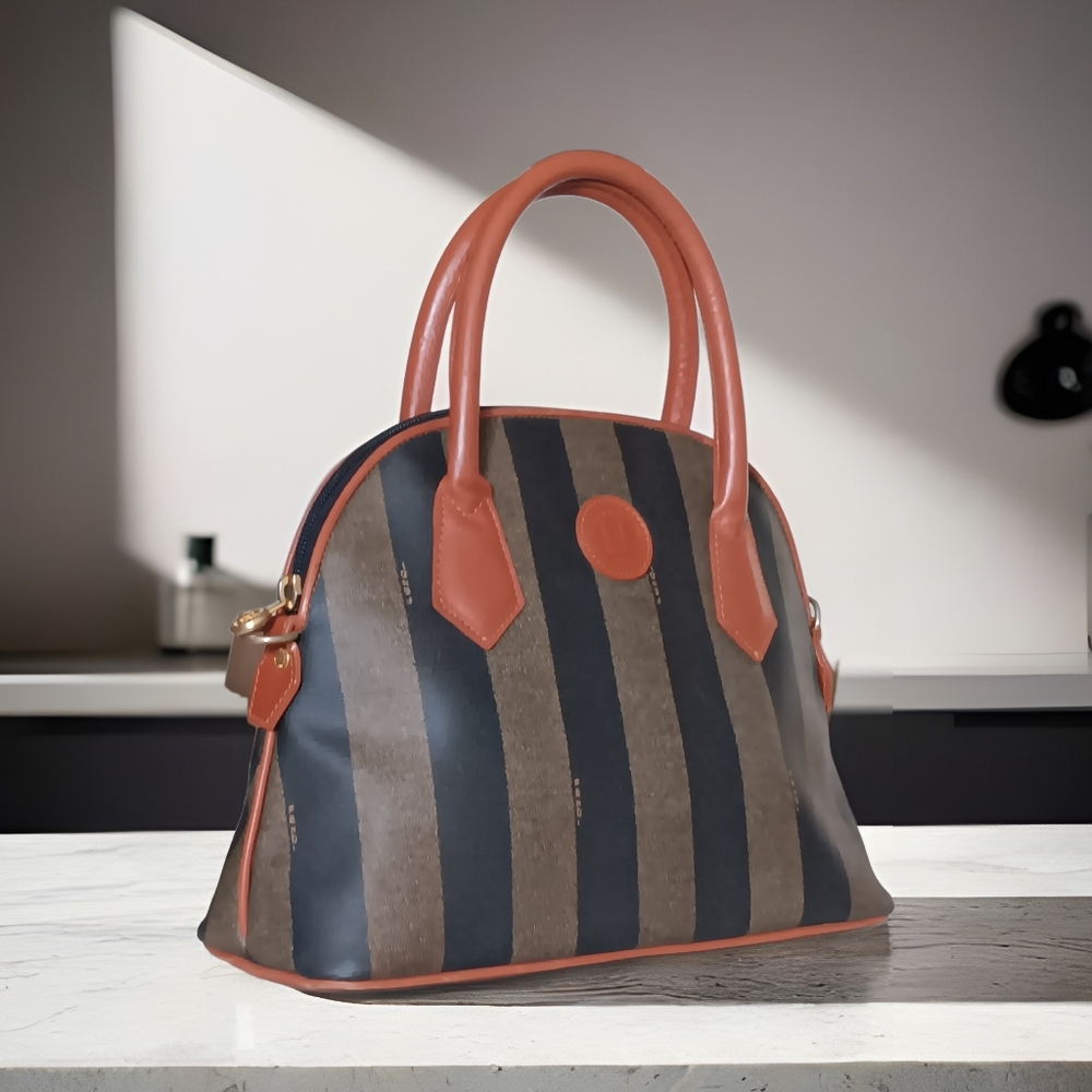 Fendi Pequin Dome Satchel & Fur Bag Charm - Picture 5 of 14
